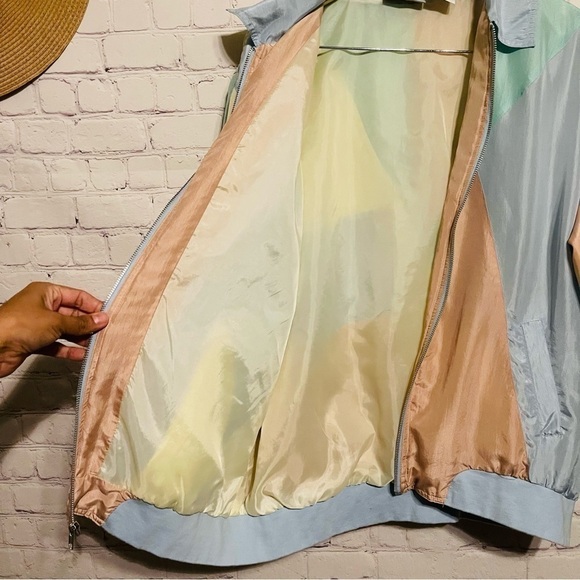Blair Vintage Pastel Silk Jacket 90s - Picture 6 of 10